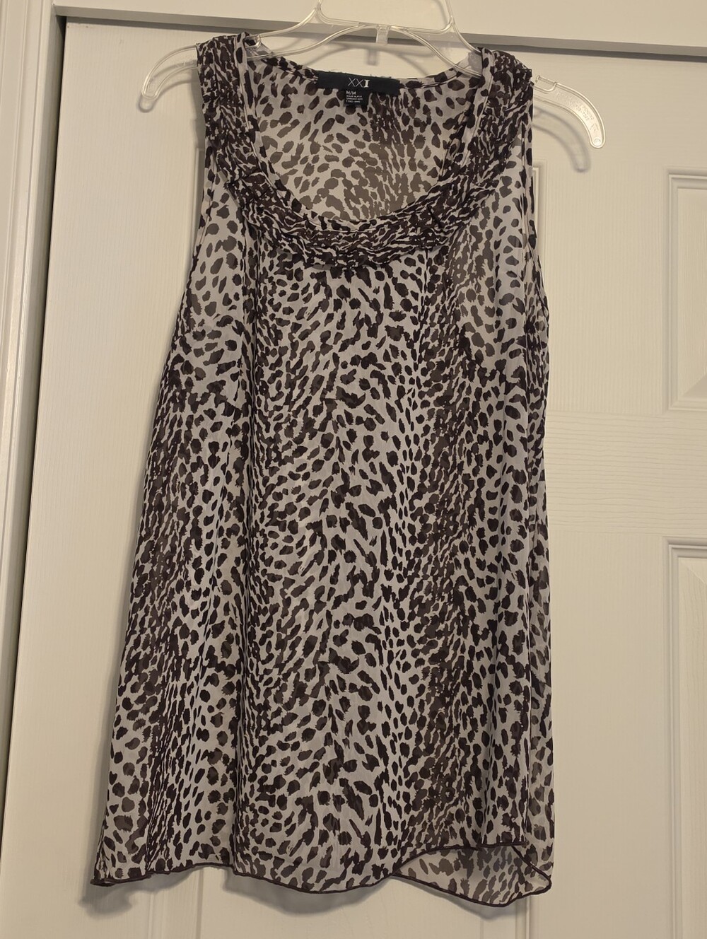 Forever 21 Brown and White Animal Print Sleeveless Camisole